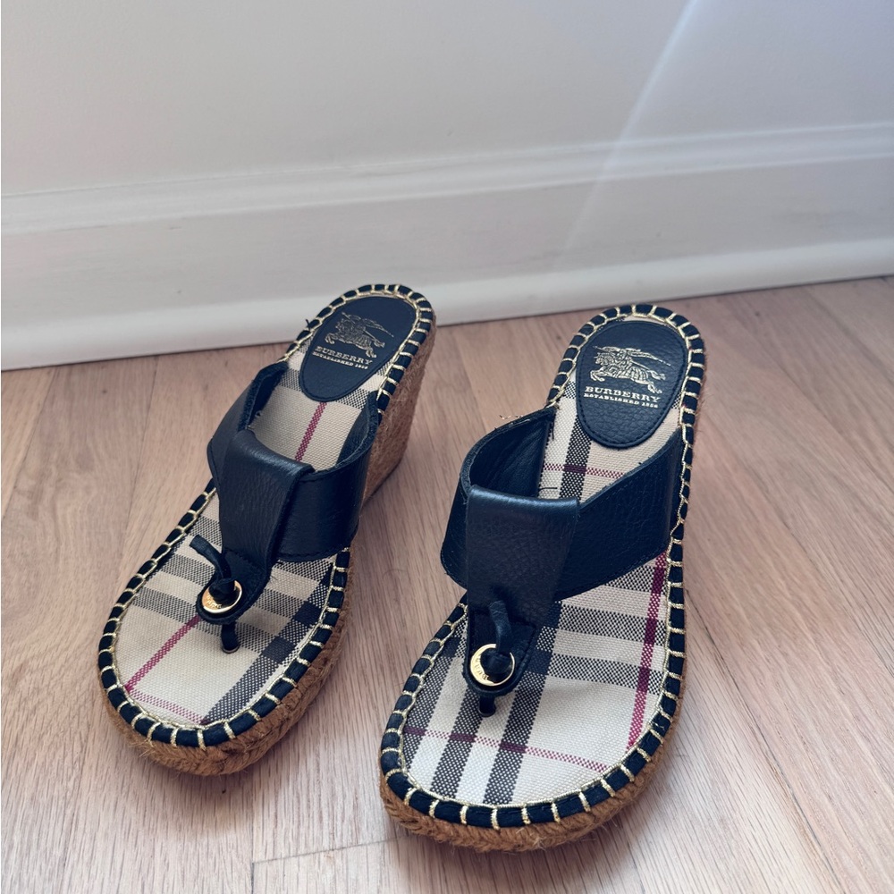 Burberry wedge sandals
